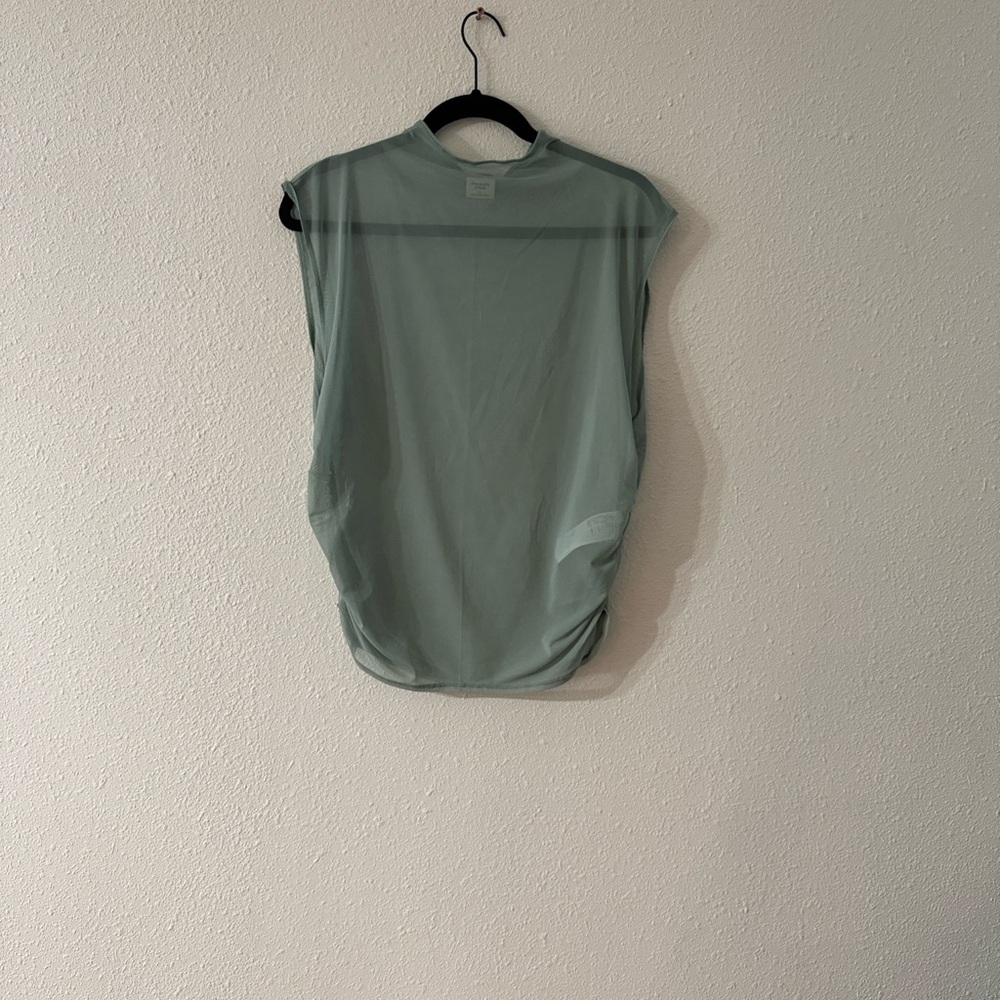 Abercrombie & Fitch Light Green Mesh Crop Top